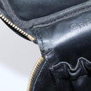 CHANEL Vanity Hand Bag Caviar Skin Black Gold CC Auth 207913-16