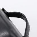 CHANEL Vanity Hand Bag Caviar Skin Black Gold CC Auth 207913-8