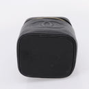 CHANEL Vanity Hand Bag Caviar Skin Black Gold CC Auth 207913-9
