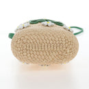 LOEWE Shoulder Bag Raffia Beige Green Auth 207914M-10