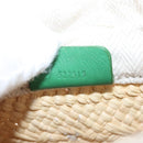 LOEWE Shoulder Bag Raffia Beige Green Auth 207914M-23