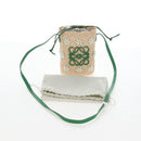 LOEWE Shoulder Bag Raffia Beige Green Auth 207914M-25
