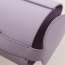 FENDI Bottle Holder Pouch Leather Lavende Silver 7AS022 Auth 207915M-19