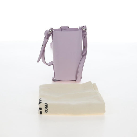 FENDI Bottle Holder Pouch Leather Lavende Silver 7AS022 Auth 207915M