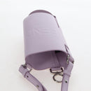 FENDI Bottle Holder Pouch Leather Lavende Silver 7AS022 Auth 207915M-6
