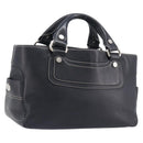 CELINE Boogie Bag Hand Bag Leather Black Silver Auth 207917A-1