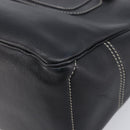 CELINE Boogie Bag Hand Bag Leather Black Silver Auth 207917A-9