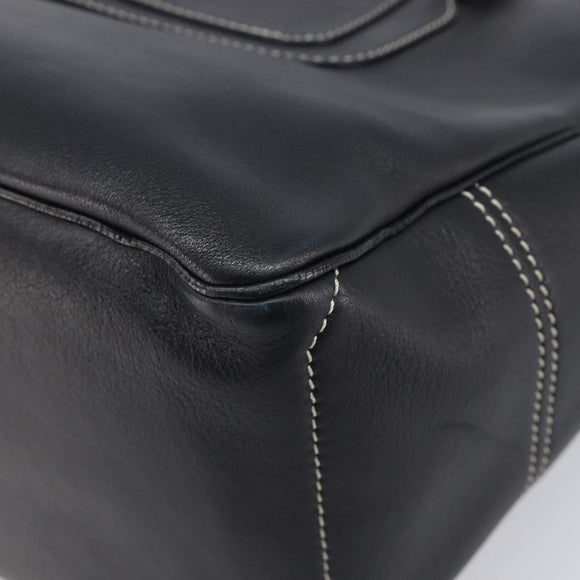 CELINE Boogie Bag Hand Bag Leather Black Silver Auth 207917A