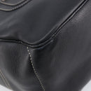 CELINE Boogie Bag Hand Bag Leather Black Silver Auth 207917A-14