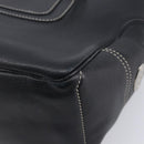 CELINE Boogie Bag Hand Bag Leather Black Silver Auth 207917A-15