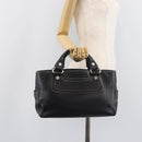 CELINE Boogie Bag Hand Bag Leather Black Silver Auth 207917A-24
