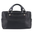 CELINE Boogie Bag Hand Bag Leather Black Silver Auth 207917A-2