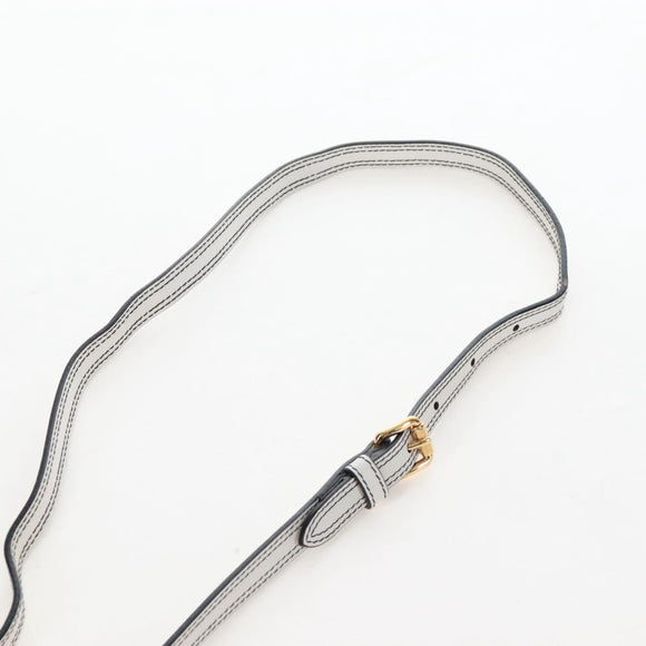 Miu Miu Shoulder Bag Leather White Gold Auth 207918M