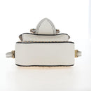 Miu Miu Shoulder Bag Leather White Gold Auth 207918M-12