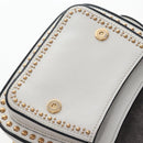 Miu Miu Shoulder Bag Leather White Gold Auth 207918M-25