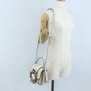 Miu Miu Shoulder Bag Leather White Gold Auth 207918M-33