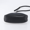 CELINE Macadam Shoulder Bag Leather Black Gold Tone Auth 207920A-10