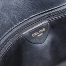 CELINE Macadam Shoulder Bag Leather Black Gold Tone Auth 207920A-17