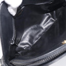 CELINE Macadam Shoulder Bag Leather Black Gold Tone Auth 207920A-18