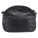 CELINE Macadam Shoulder Bag Leather Black Gold Tone Auth 207920A-2
