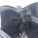 CELINE Macadam Shoulder Bag Leather Black Gold Tone Auth 207920A-20