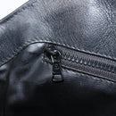 CELINE Macadam Shoulder Bag Leather Black Gold Tone Auth 207920A-21