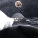 CELINE Macadam Shoulder Bag Leather Black Gold Tone Auth 207920A-26