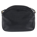 CELINE Macadam Shoulder Bag Leather Black Gold Tone Auth 207920A-3