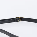 CELINE Macadam Shoulder Bag Leather Black Gold Tone Auth 207920A-9