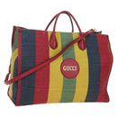 GUCCI Baiadera Hand Bag Canvas 2way Multicolor Gold Tone 630358 Auth 207925M-1