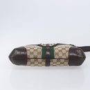 GUCCI GG Canvas Web Sherry Line Interlocking G Shoulder Bag 131033 Auth 207927A-5
