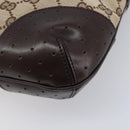 GUCCI GG Canvas Web Sherry Line Interlocking G Shoulder Bag 131033 Auth 207927A-16