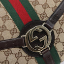 GUCCI GG Canvas Web Sherry Line Interlocking G Shoulder Bag 131033 Auth 207927A-18