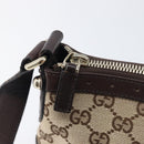 GUCCI GG Canvas Web Sherry Line Interlocking G Shoulder Bag 131033 Auth 207927A-10