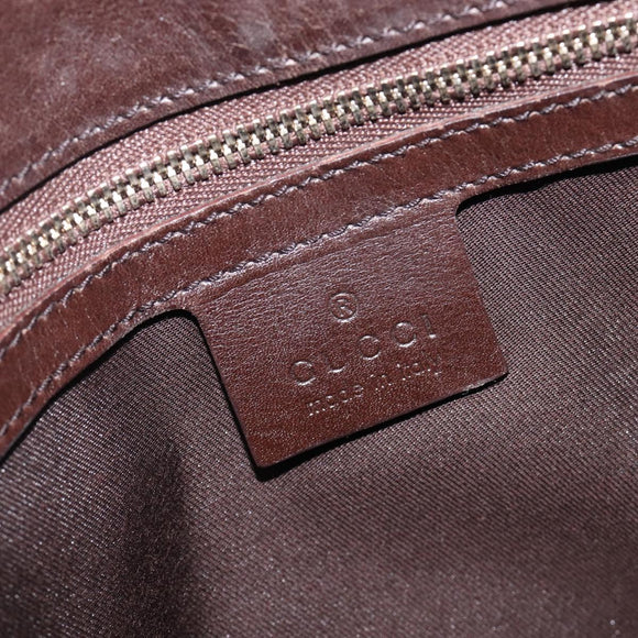 GUCCI GG Canvas Web Sherry Line Interlocking G Shoulder Bag 131033 Auth 207927A
