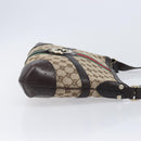 GUCCI GG Canvas Web Sherry Line Interlocking G Shoulder Bag 131033 Auth 207927A-3