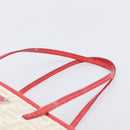 FENDI Zucca Canvas Tote Bag Beige Red 8BH185 Auth 207928-15