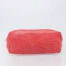 FENDI Zucca Canvas Tote Bag Beige Red 8BH185 Auth 207928-6