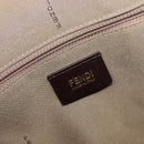 FENDI Zucca Canvas Tote Bag Beige Red 8BH185 Auth 207928-26