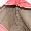FENDI Zucca Canvas Tote Bag Beige Red 8BH185 Auth 207928-26