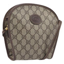 GUCCI GG Supreme Shoulder Bag PVC Beige Gold Tone 007 89 1096 Auth 207931-1