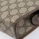 GUCCI GG Supreme Shoulder Bag PVC Beige Gold Tone 007 89 1096 Auth 207931-12