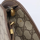 GUCCI GG Supreme Shoulder Bag PVC Beige Gold Tone 007 89 1096 Auth 207931-17