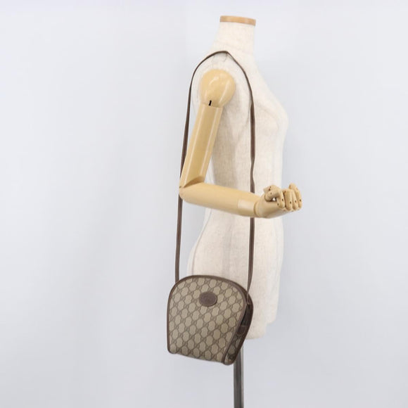 GUCCI GG Supreme Shoulder Bag PVC Beige Gold Tone 007 89 1096 Auth 207931