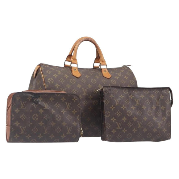 LOUIS VUITTON Monogram Hand Bag Clutch Bag 3 Set LV Auth 207933