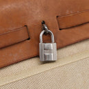 HERMES Herbag PM Hand Bag Canvas Black Auth 207970-15