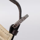 FENDI Zucca Canvas Mamma Baguette Shoulder Bag Ivory Silver Auth 207980A-14
