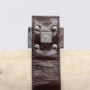 FENDI Zucca Canvas Mamma Baguette Shoulder Bag Ivory Silver Auth 207980A-9
