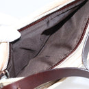 FENDI Zucca Canvas Mamma Baguette Shoulder Bag Ivory Silver Auth 207980A-24