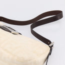 FENDI Zucca Canvas Mamma Baguette Shoulder Bag Ivory Silver Auth 207980A-8